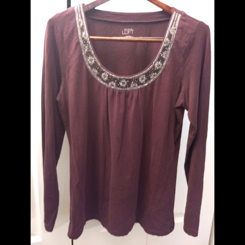 Wine Knit Top